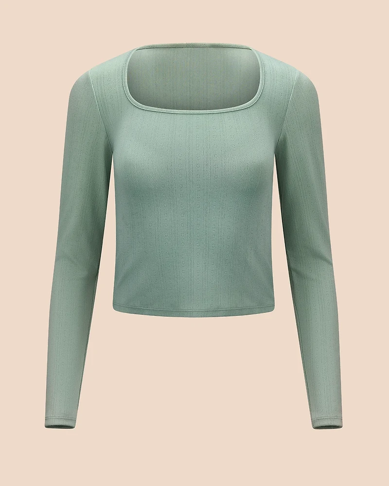 Pointelle Long Sleeve