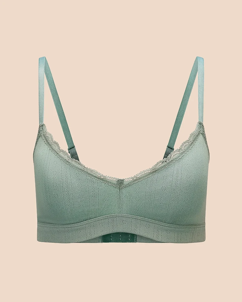 Pointelle Scoop Bralette Unlined Bra