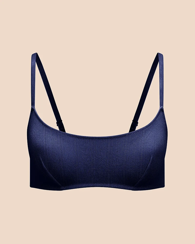 Pointelle Wireless Scoop Unlined