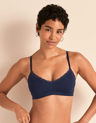 Pointelle Wireless Triangle Unlined