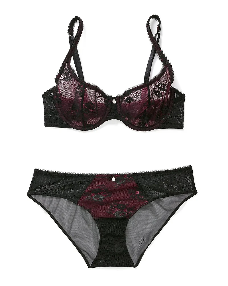 Cerise Unlined Bra