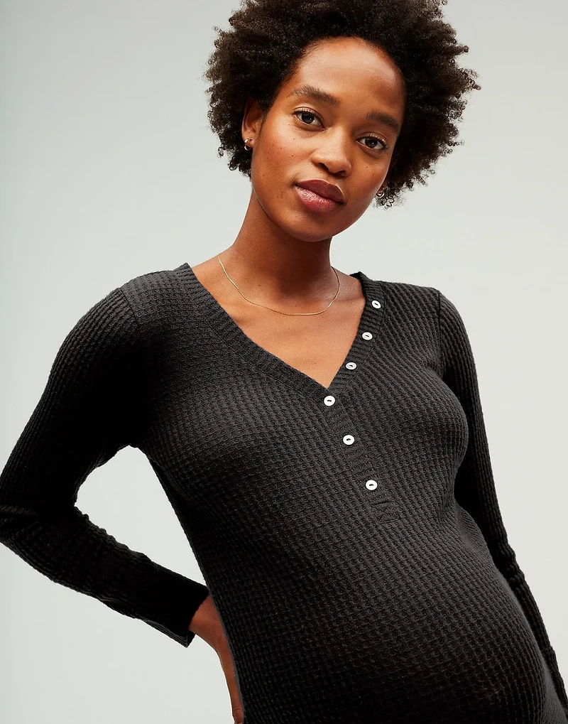 Cozy Henley Nightie Sleepshirt