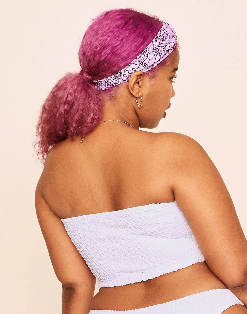 Arlette Smocking Bandeau Swim Top