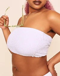 Arlette Smocking Bandeau Swim Top