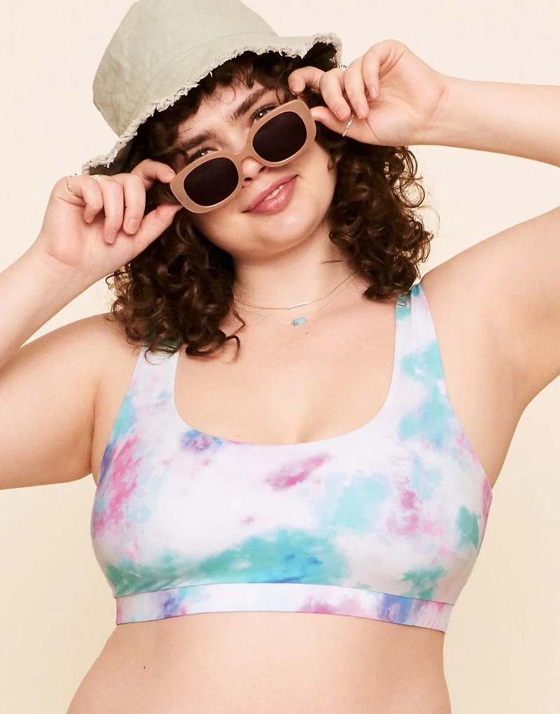 Rivka Reversible Square Necktop Bralette Swim Top