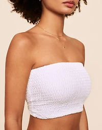 Arlette Smocking Bandeau Swim Top