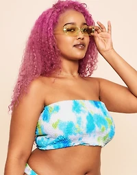 Arlette Smocking Bandeau Swim Top