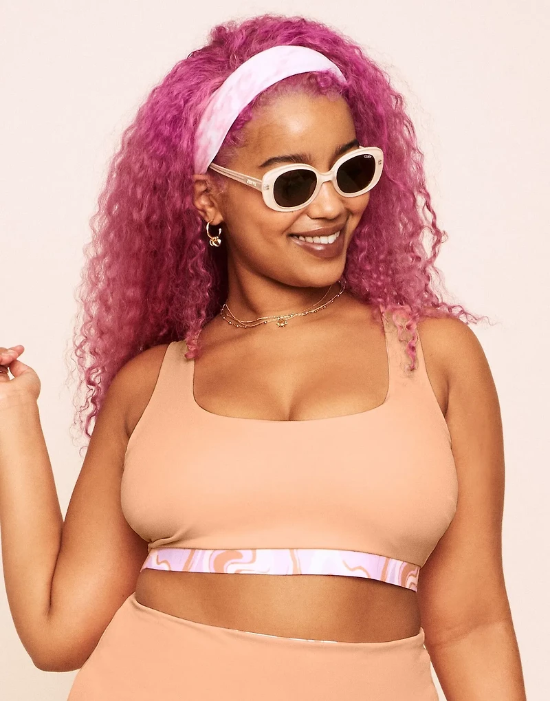 Rivka Reversible Square Necktop Bralette Swim Top