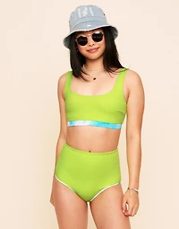Rivka Reversible Square Necktop Bralette Swim Top