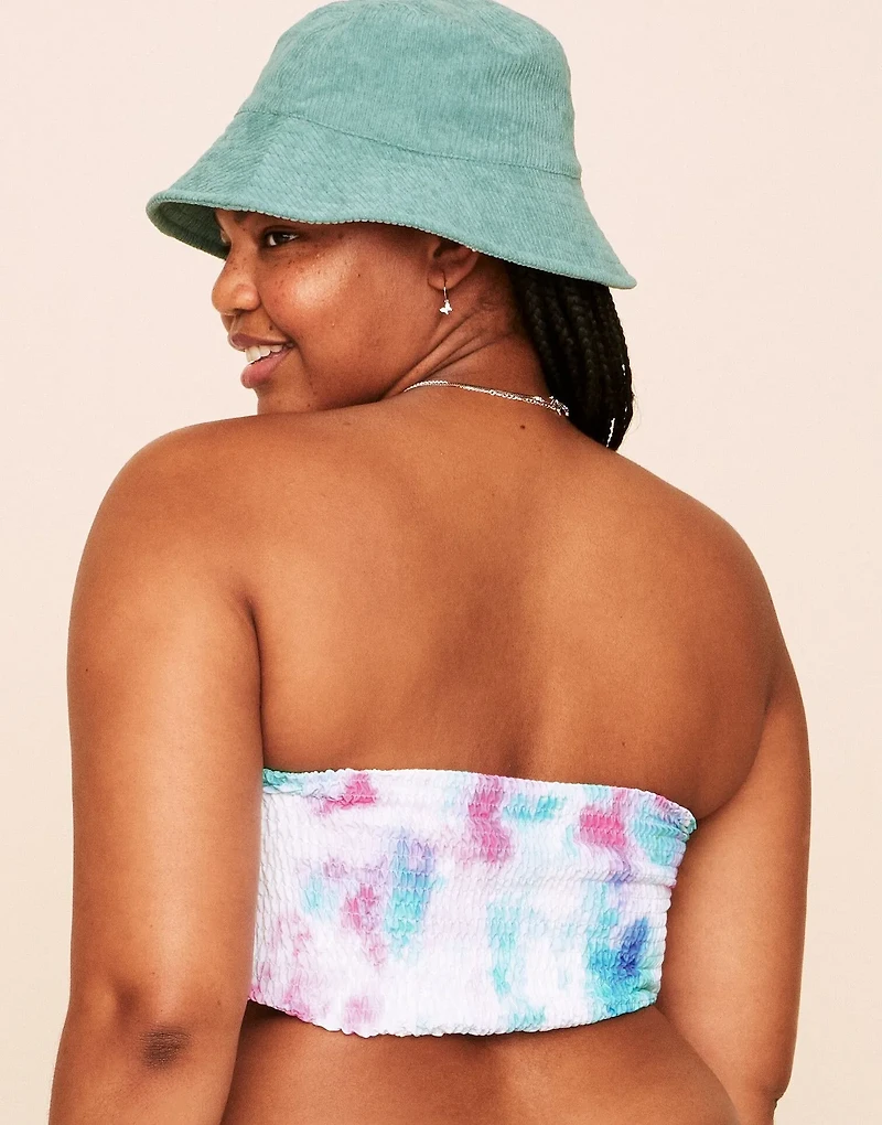 Arlette Smocking Bandeau Swim Top