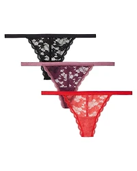 3-Pack Blaire Allover Lace G-String Panties