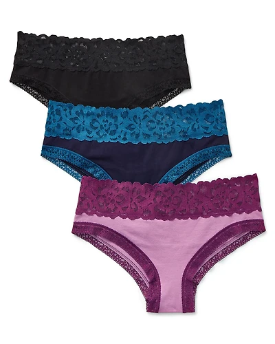 3-Pack Mackenna Cotton Cheeky Panties