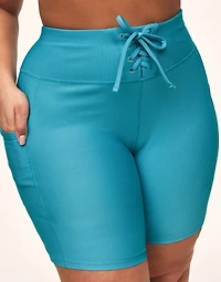 Remy Rib Lace-Up Biker Short