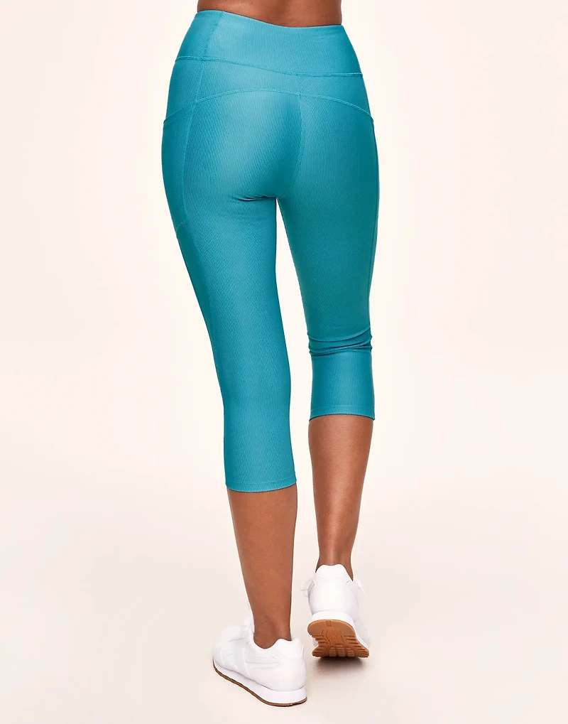 Remy Rib Lace-Up Crop Legging