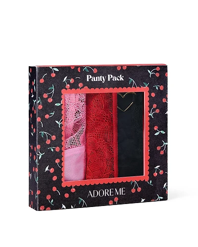 3-Pack Sexy Panty Crotchless Panties