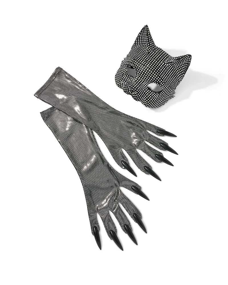 Cat Mask And Gloves Costumes