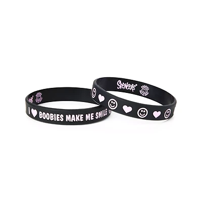 Boobies Make Me Smile Donation Rubber Bracelet