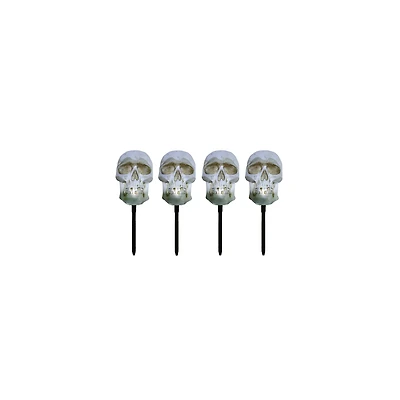 7.5 Inch LED Strobing Skull Head Lawnstakes