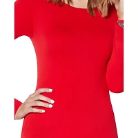 Long Sleeve Red Bodysuit