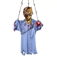 Hanging Barbwire Zombie Decoration