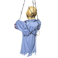 Hanging Barbwire Zombie Decoration