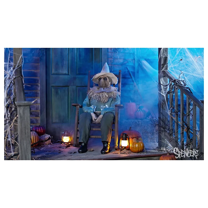 4 Ft 6 In Sitting Scarecrow Animatronic