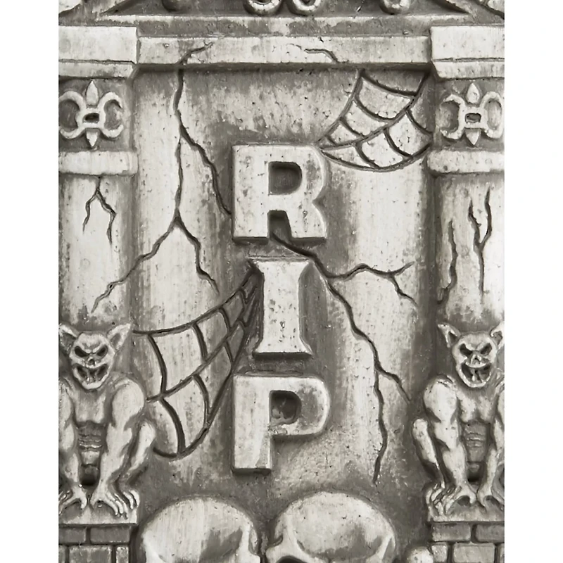 2 Ft Skull and Gargoyle Tombstone