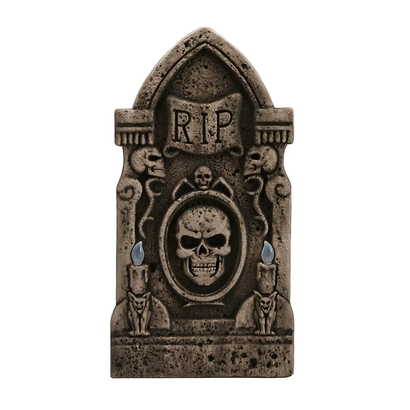 Light-Up Skull Tombstone