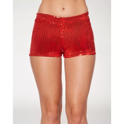 Adult Red Sequin Shorts