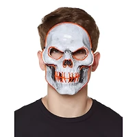 Doom EL Wire Light-Up Skeleton Half Mask