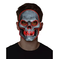 Doom EL Wire Light-Up Skeleton Half Mask