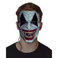 Laughing EL Wire Riot Clown Half Mask