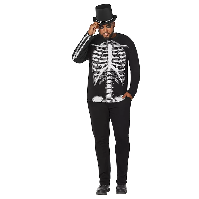 Long Sleeve Skeleton T Shirt