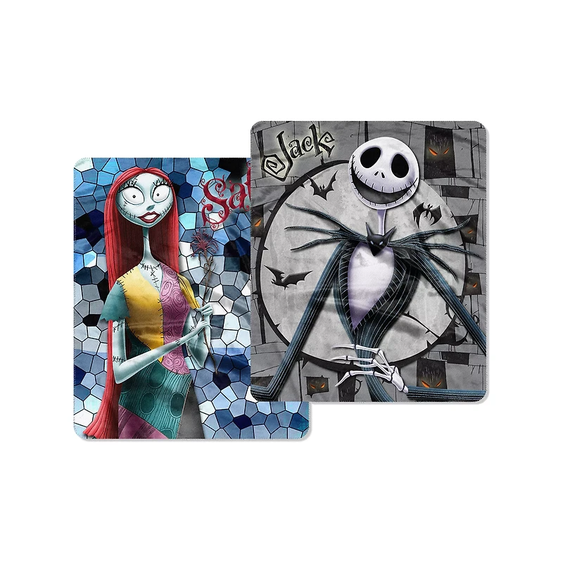 Jack and Sally Reversible Fleece Blanket - The Nightmare Before Christmas