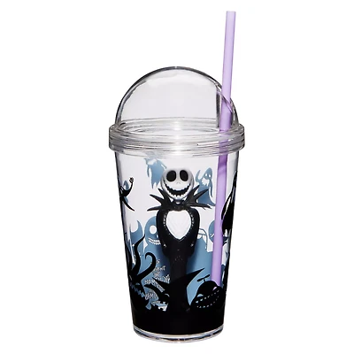 Jack Skellington Cup with Straw - Nightmare Before Christmas