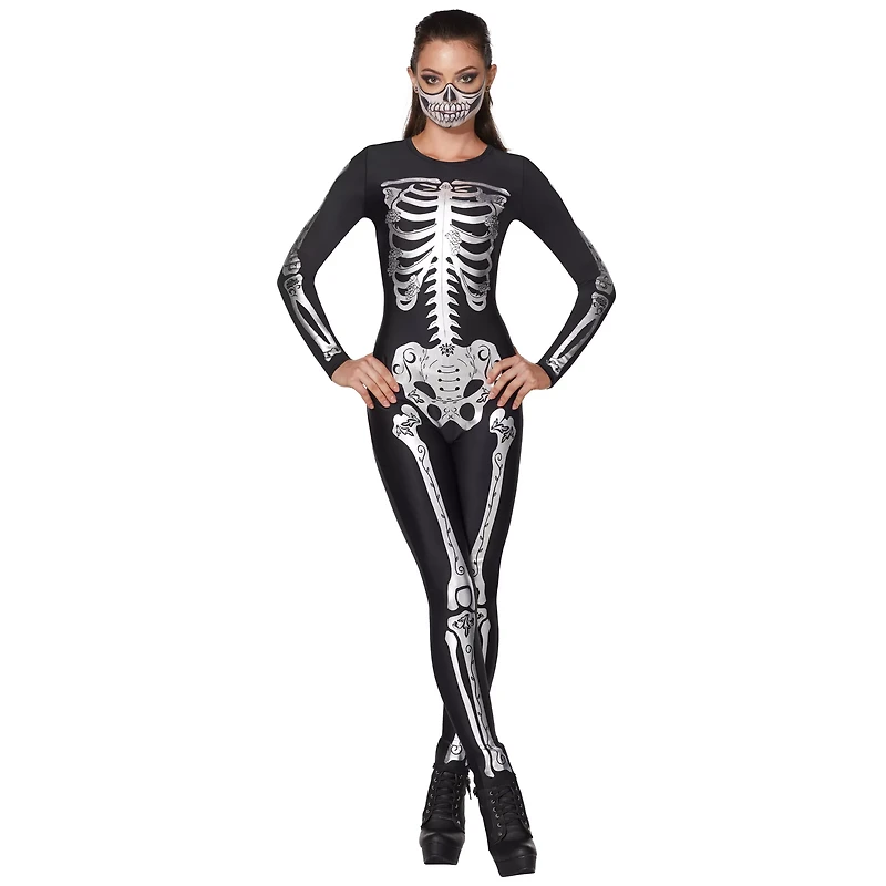 Adult Skeleton Catsuit