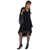 Celestial Coven Hooded Velvet Dress