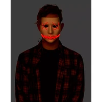 White and Red EL Wire Half Mask