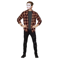 White and Red EL Wire Half Mask