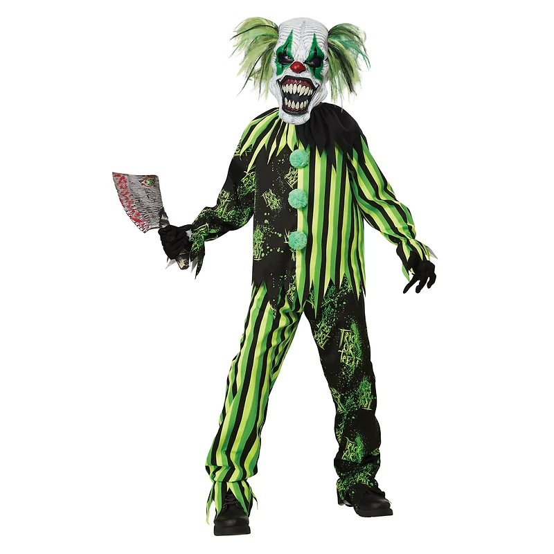 Kids Glow the Dark Chaos Clown Costume