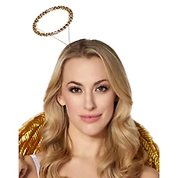 Goldtone Rhinestone Angel Headband