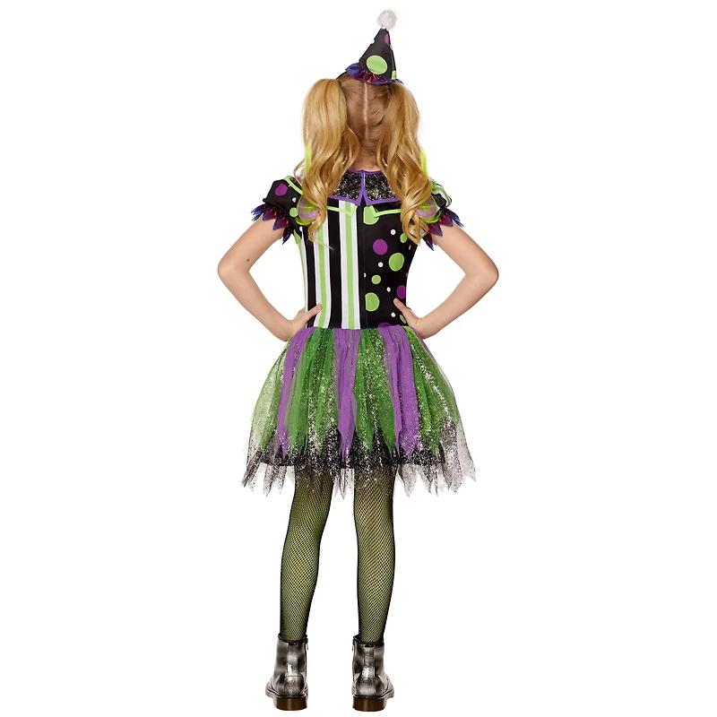 Kids Glow the Dark Neon Clown Costume