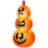 4 Ft Light-Up Pumpkin Stack Inflatable Decoration