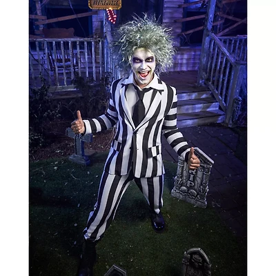 Adult Beetlejuice Striped Suit