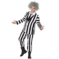 Adult Beetlejuice Striped Suit