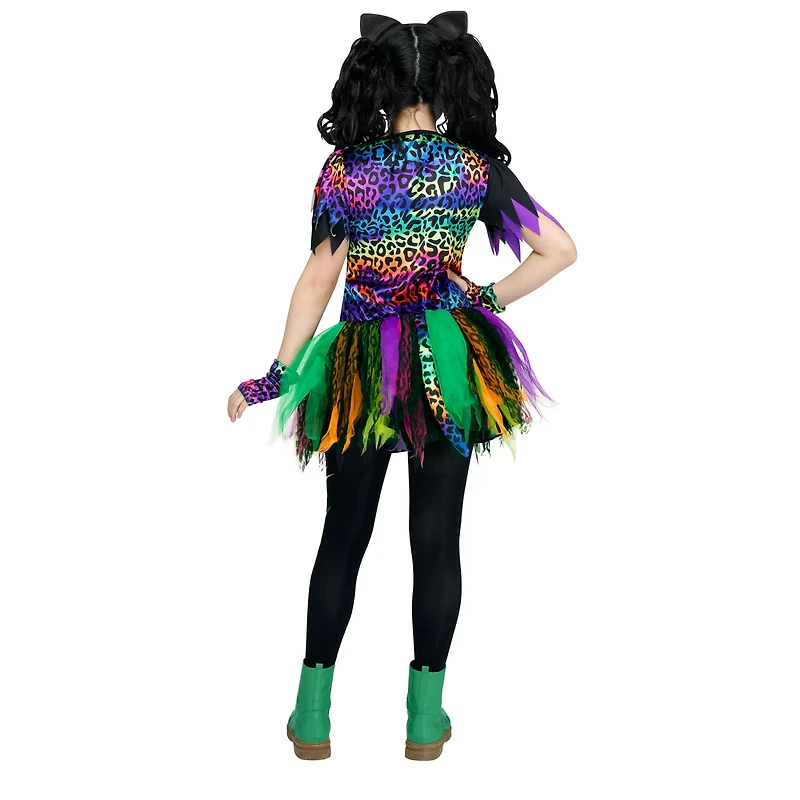 Kids Wild Rainbow Cat Costume