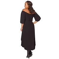 Adult Black Peasant Plus Size Dress
