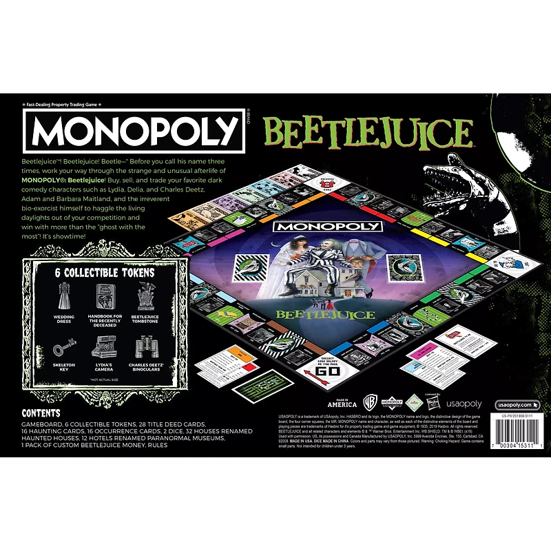 Beetlejuice Monopoly Board Game