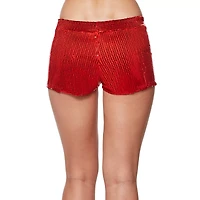 Adult Red Sequin Shorts
