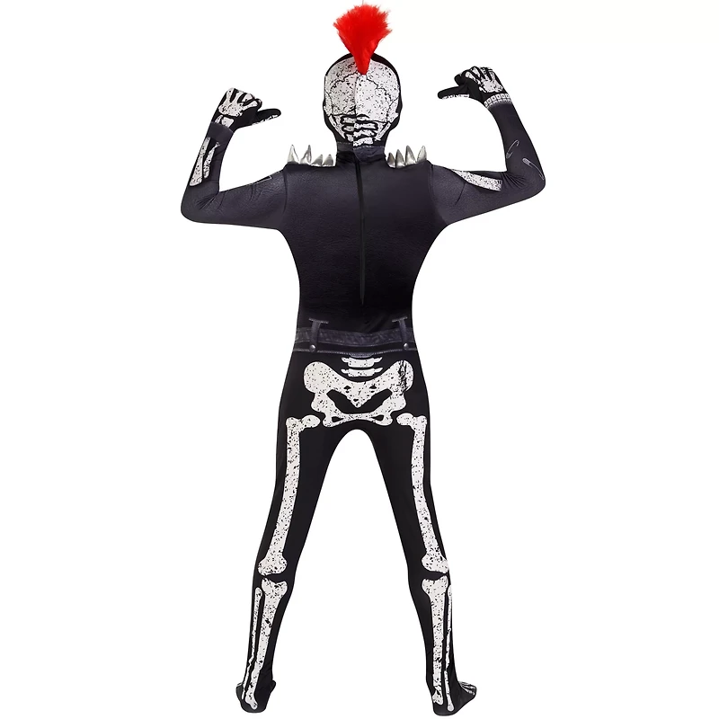 Kids Punk Skeleton Skin Suit Costume